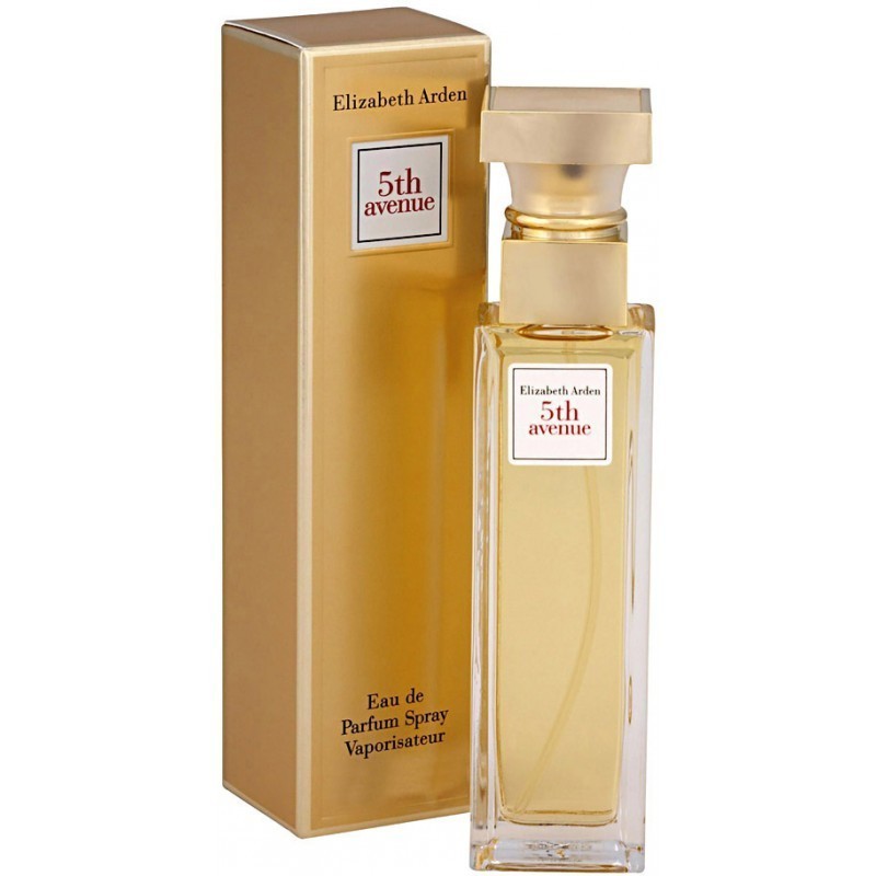 Fifth Avenue Eau de Parfum by Elizabeth Arden in an elegant bottle, showcasing its luxurious design.