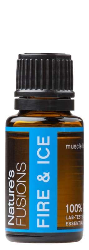 Fire & Ice Pain Relief Blend 15ml bottle with essential oils for muscle relief and relaxation.