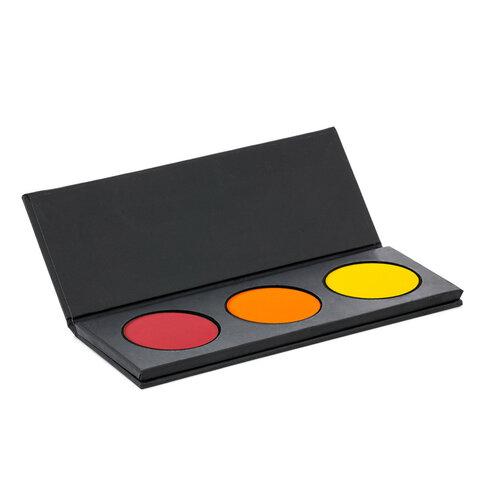 Fire Pigment Palette featuring vibrant, intensely pigmented pressed shadows in a sleek design, perfect for bold makeup looks.