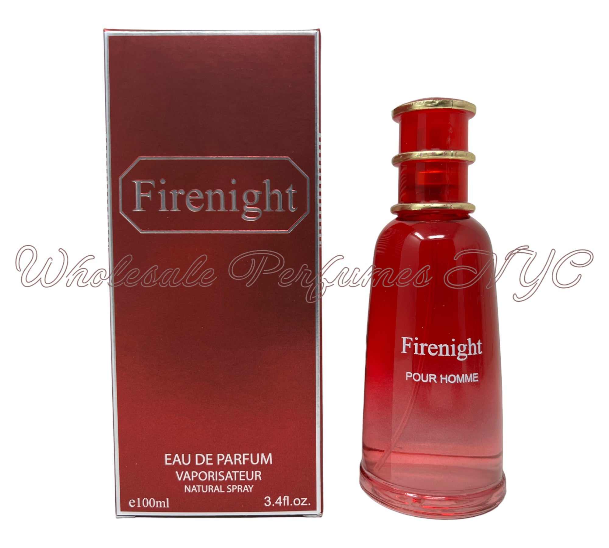 Firenight for Men Eau de Parfum Spray 3.4oz bottle, elegantly designed with a modern touch.