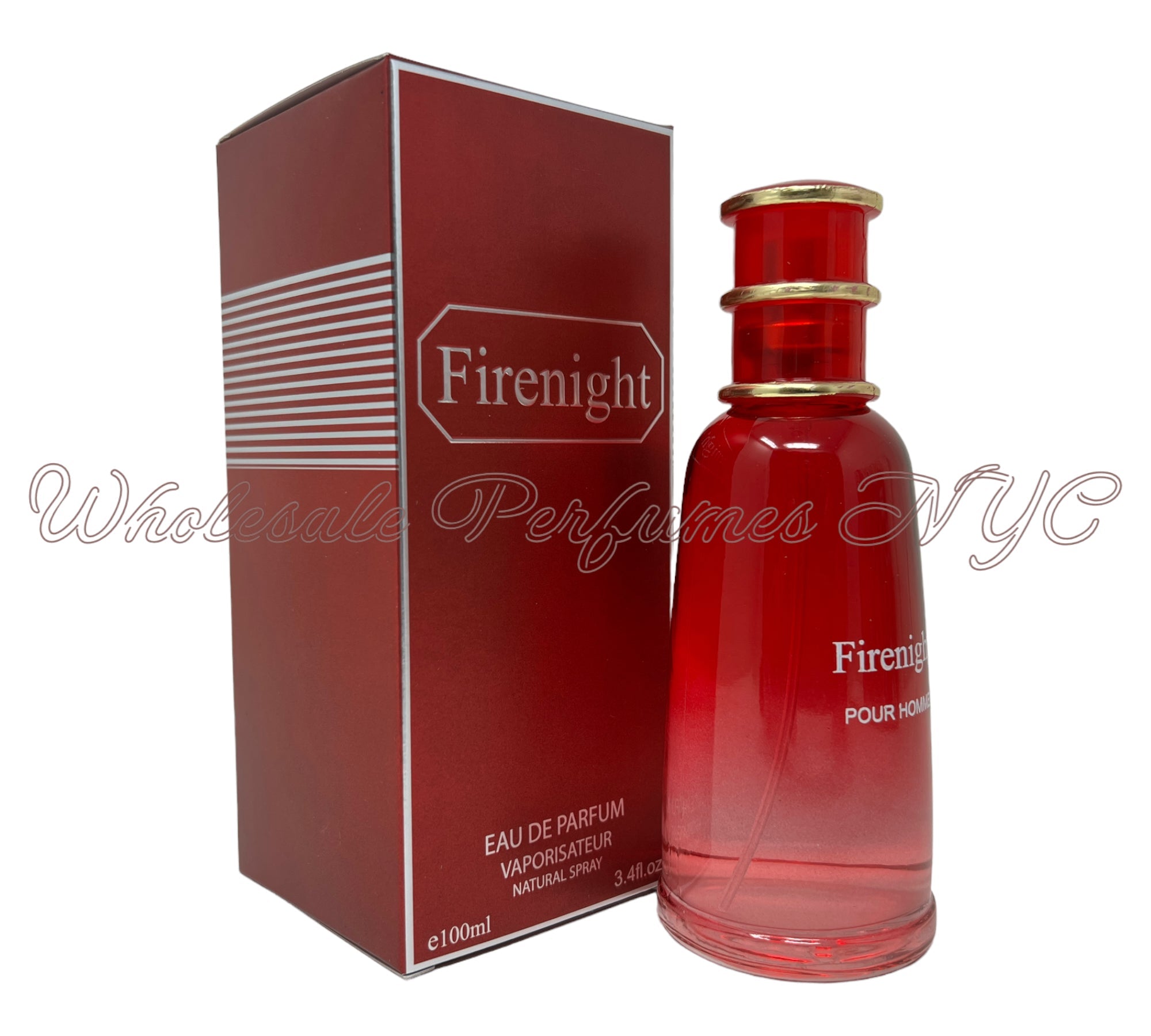 Firenight for Men Eau de Parfum Spray 3.4oz bottle, elegantly designed with a modern touch.