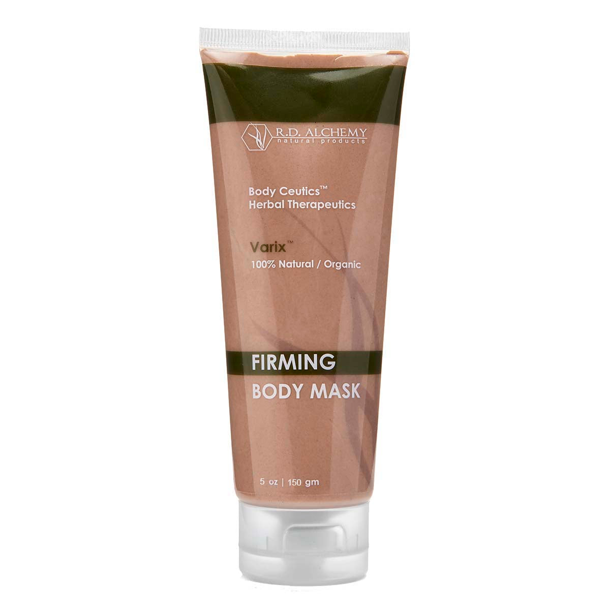 A jar of Firming Body Mask with a natural orange, sage, and juniper berry aroma, designed to reduce cellulite and tone skin.