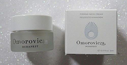 Omorovicza Firming Neck Cream in a sleek jar, showcasing its luxurious texture and packaging.