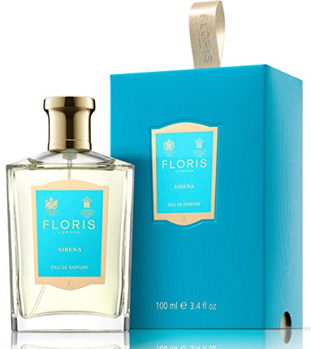 Floris Sirena Eau de Parfum in an elegant bottle with floral and aquatic design.