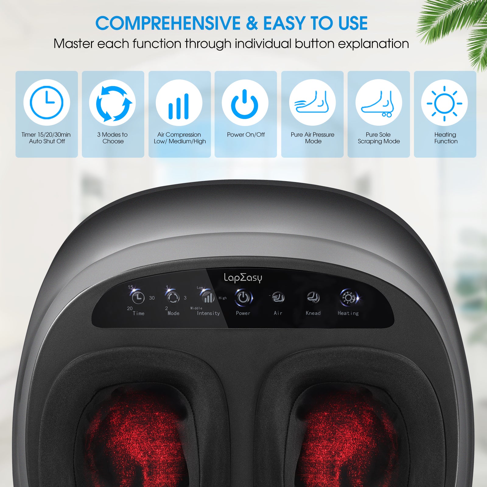 Foot Massager Machine with heat and massage features, designed for comfort and relaxation, suitable for men and women.