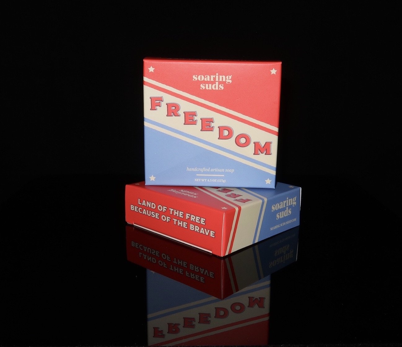 FREEDOM Soap bar with a unisex fragrance, handcrafted in small batches, featuring natural oils and a unique design.