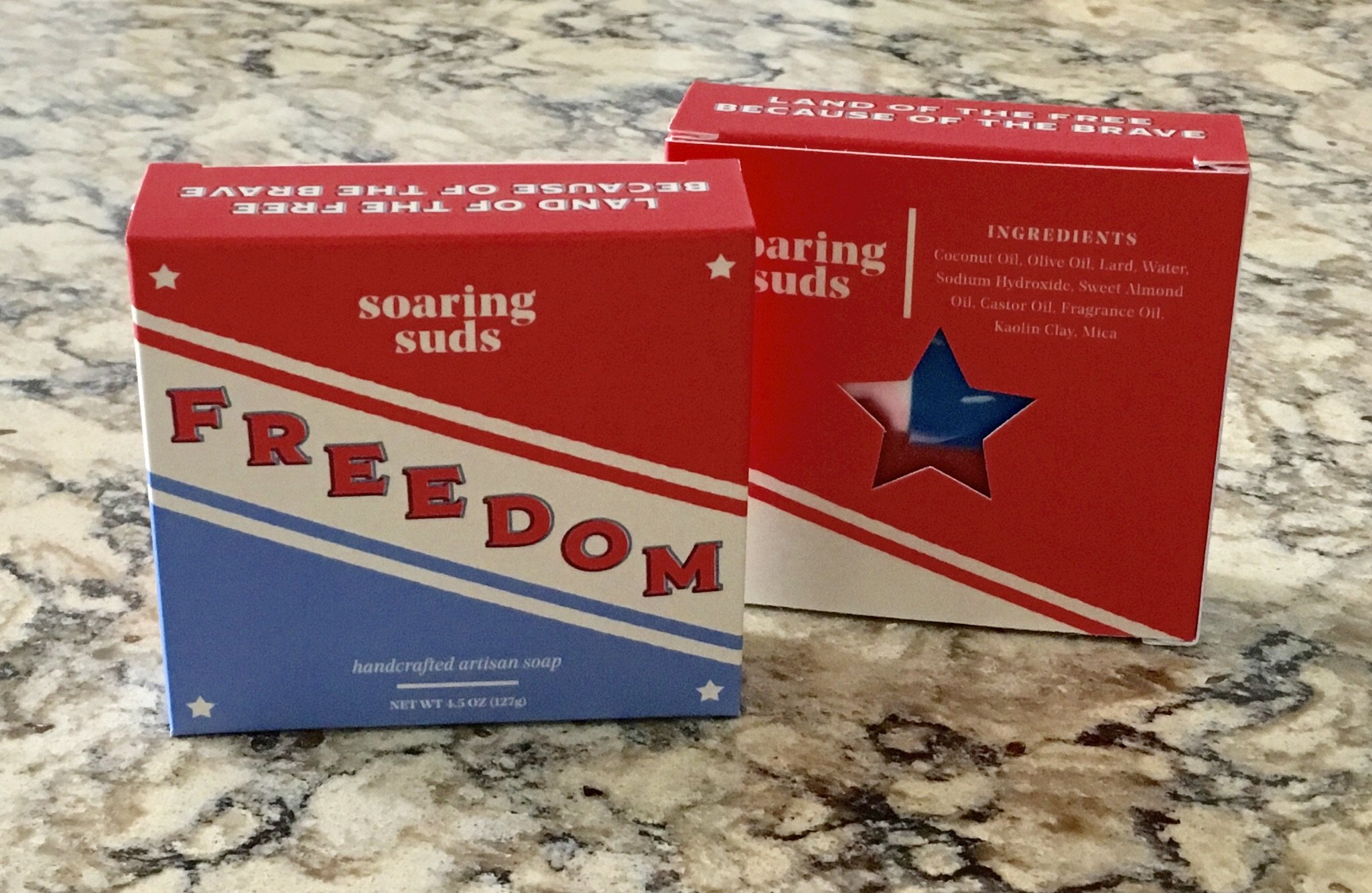 FREEDOM Soap bar with a unisex fragrance, handcrafted in small batches, featuring natural oils and a unique design.