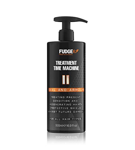 Fudge Professional Time Machine II Seal and Armour Hair Treatment bottle with sleek design and vibrant branding.