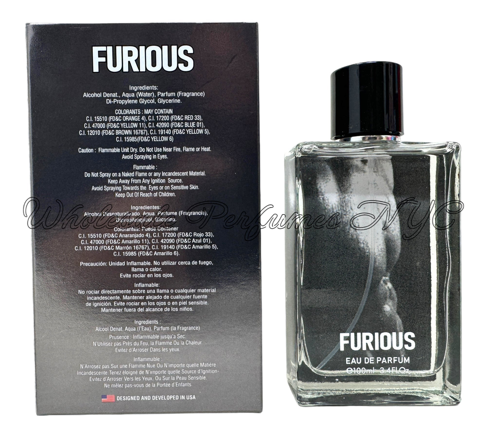 Furious for Men by Urban Collection, 3.4oz Eau de Parfum spray in an elegant bottle, perfect for modern men.