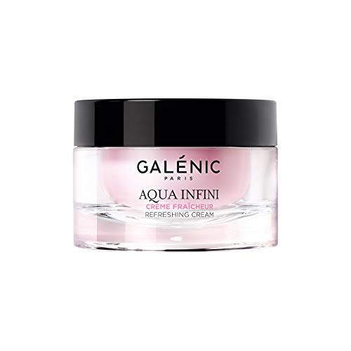 Galénic Aqua Infini Refreshing Cream in a sleek jar, showcasing its hydrating formula.