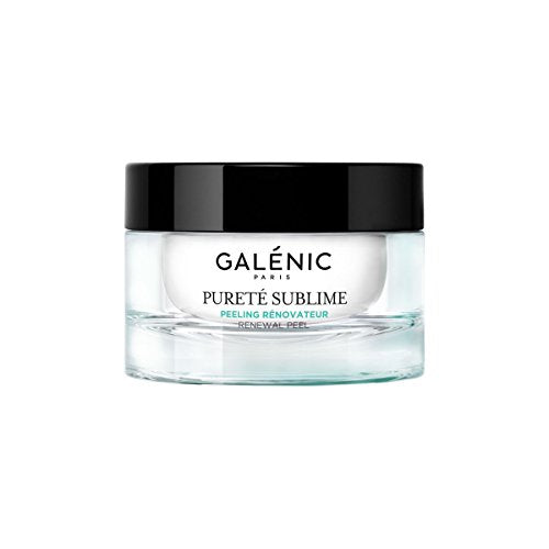 Galénic Pureté Sublime Renewal Peel in a sleek container, showcasing its luxurious design and texture.