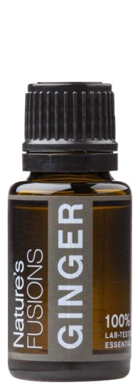 15ml bottle of Ginger Pure Essential Oil with a warm, spicy aroma, ideal for aromatherapy and topical use.