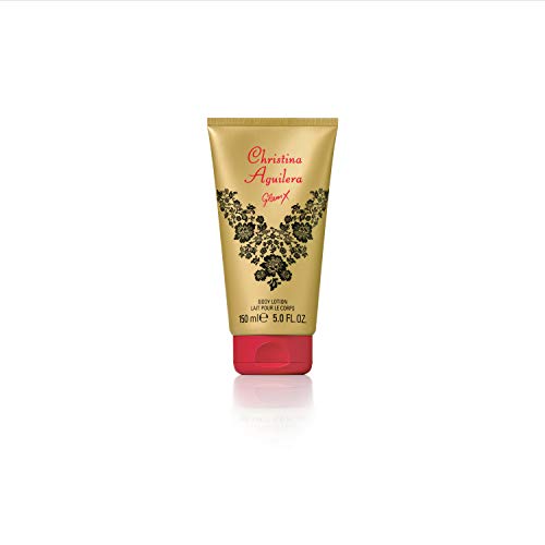 Christina Aguilera Glam X Body Lotion in an elegant bottle with a luxurious design.