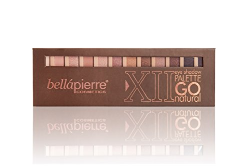 Bellápierre Go Natural Frost Eyeshadow Palette featuring a variety of natural frost shades in a sleek compact design.