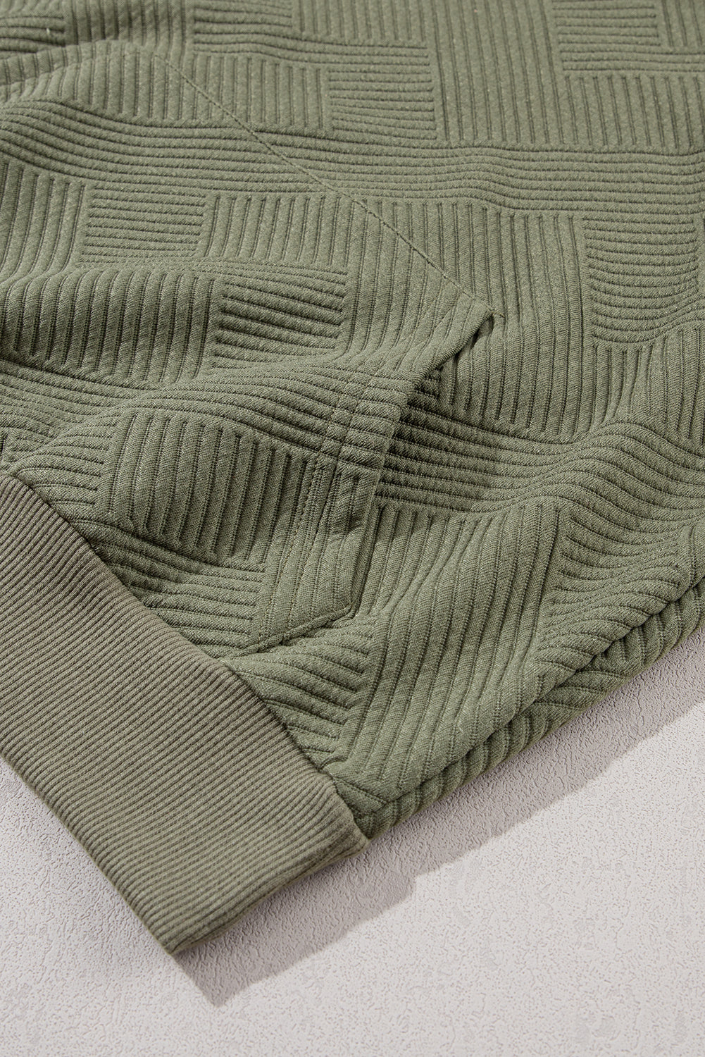 Gold Flame Textured Knit Buttoned Kangaroo Pocket Sweatshirt showcasing its stylish design and textured fabric.