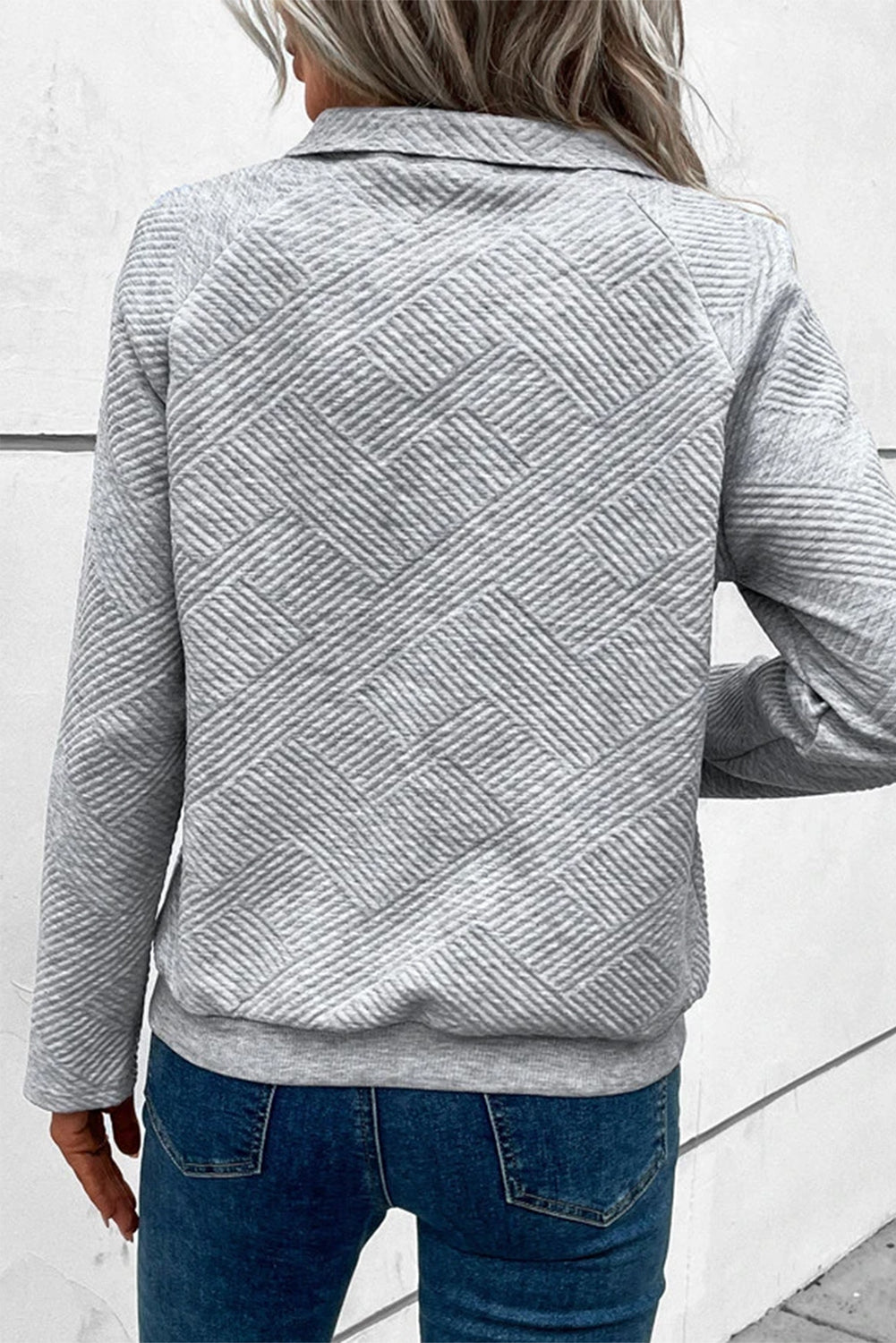 Gold Flame Textured Knit Buttoned Kangaroo Pocket Sweatshirt showcasing its stylish design and textured fabric.