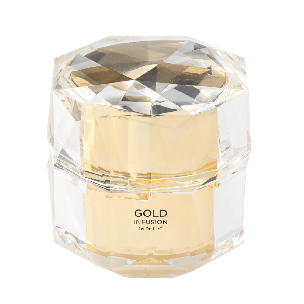 Gold Peptide Moisturizer with Niacinamide and Ceramide in a sleek jar, showcasing its luxurious texture and golden hue.