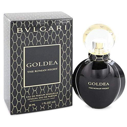 Bvlgari Goldea The Roman Night Absolute Eau de Parfum bottle with elegant design and gold accents.