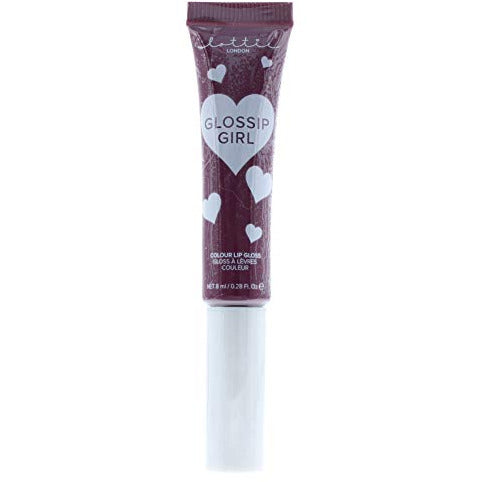 Lottie London Gossip Girl Lipgloss - Hype in a stylish tube, showcasing its vibrant color and glossy finish.