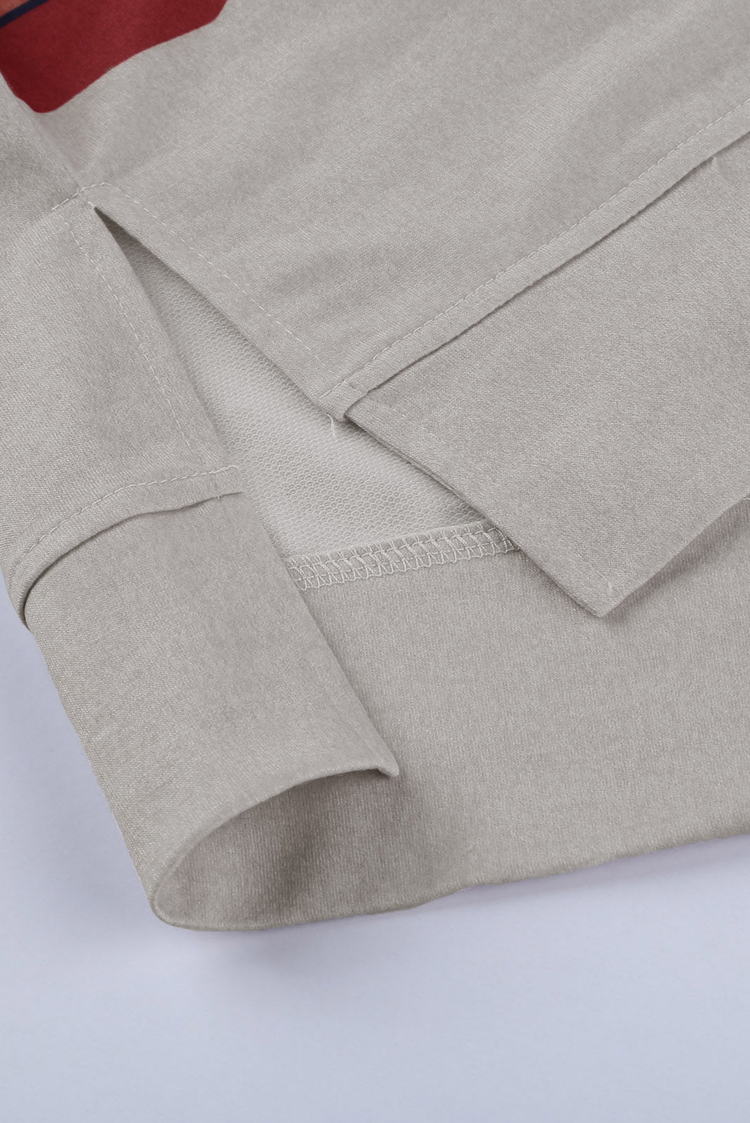 Gray Color Block Classic Sweatshirt featuring a trendy design with soft cotton blend fabric and relaxed fit.