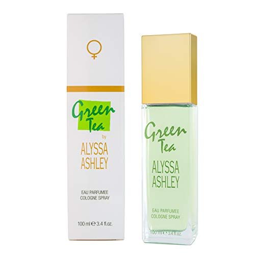 Alyssa Ashley Green Tea Essence Eau Parfumee Cologne bottle with a refreshing green tea theme.