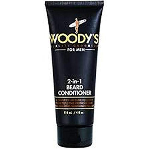 Woody's Grooming Beard 2 In 1 Conditioner bottle with a sleek design, showcasing its nourishing formula for healthy beards.