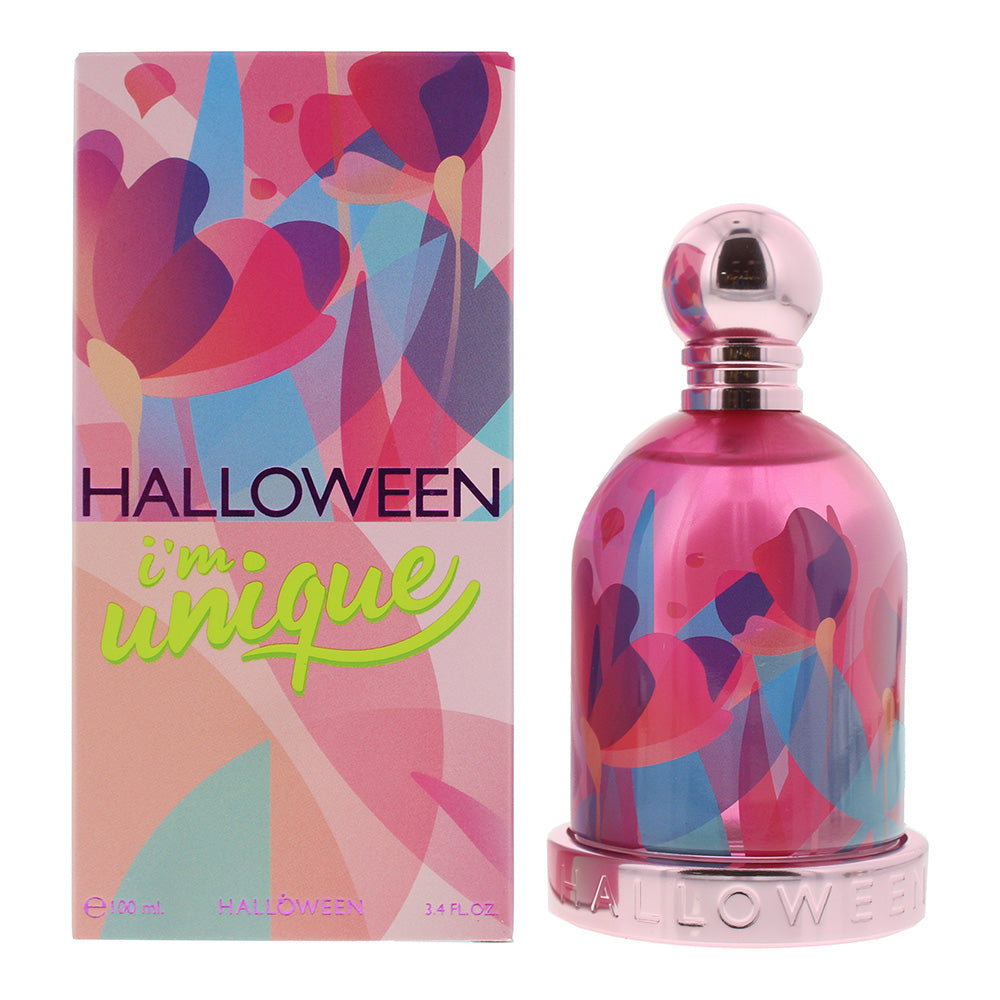 A stylish bottle of Halloween I'm Unique Eau de Toilette by Jesus del Pozo, featuring an elegant design and captivating fragrance.