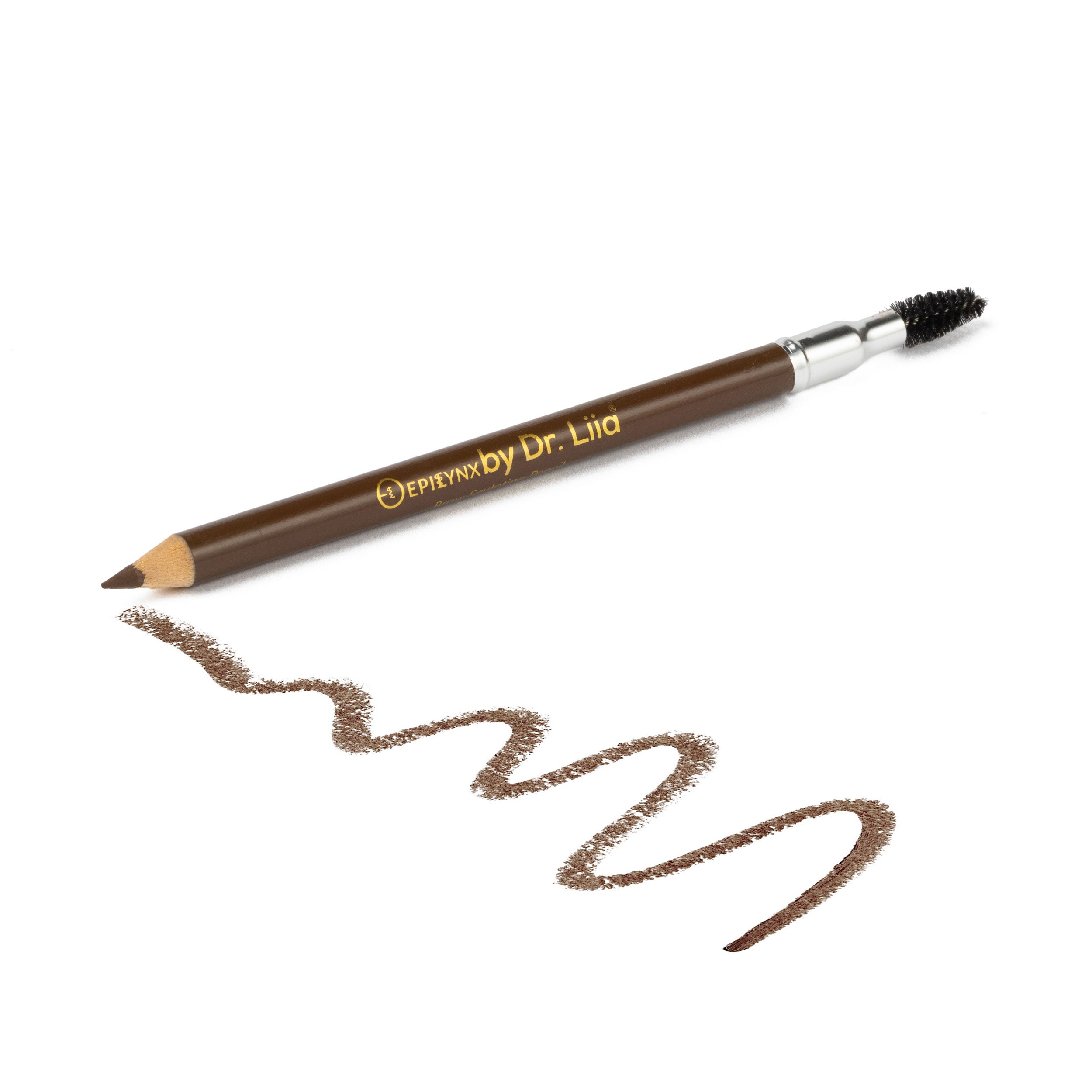 High Precision Eye Brow Pencil with Sharpener, featuring a sleek design and built-in brush for easy application.