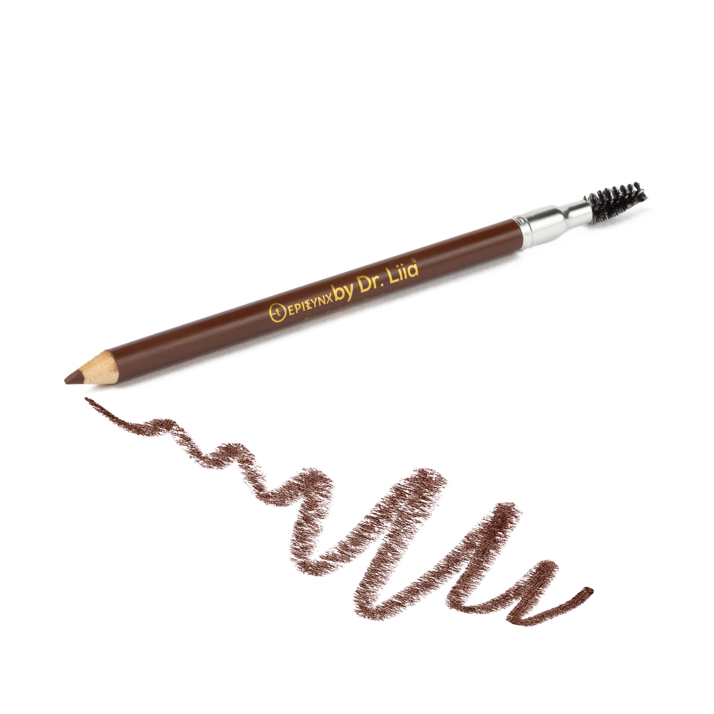 High Precision Eye Brow Pencil with Sharpener, featuring a sleek design and built-in brush for easy application.