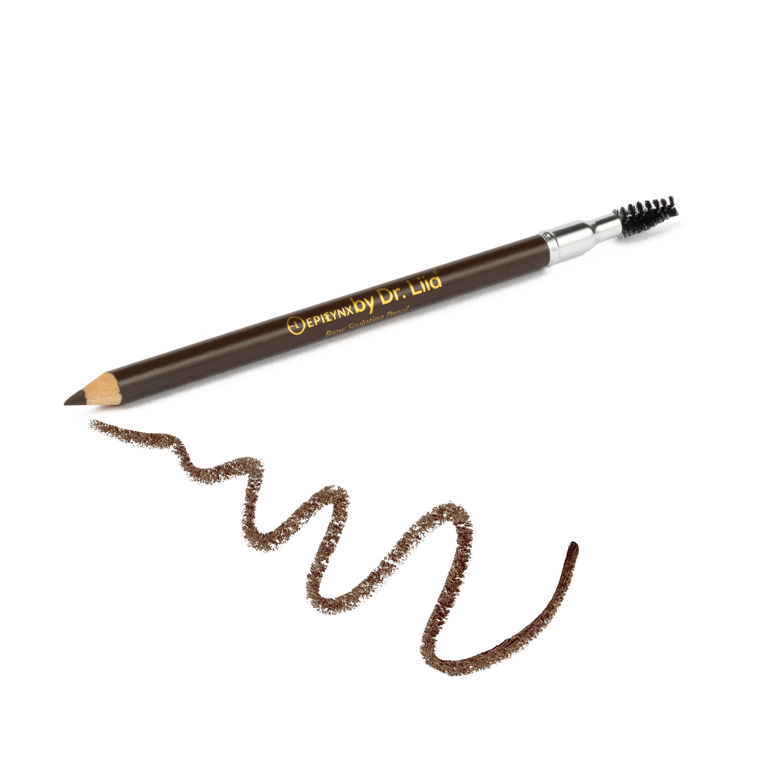 High Precision Eye Brow Pencil with Sharpener, featuring a sleek design and built-in brush for easy application.