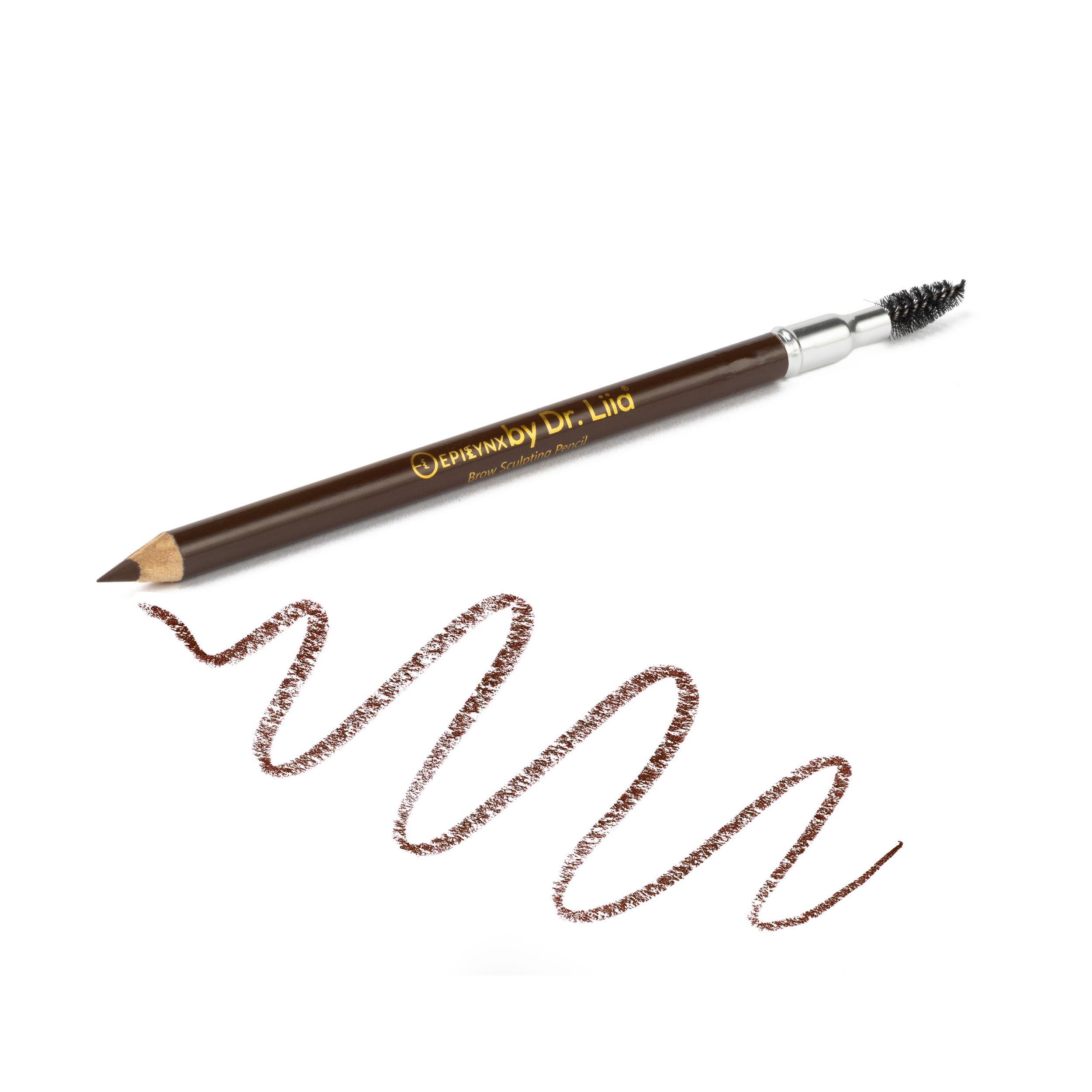 High Precision Eye Brow Pencil with Sharpener, featuring a sleek design and built-in brush for easy application.