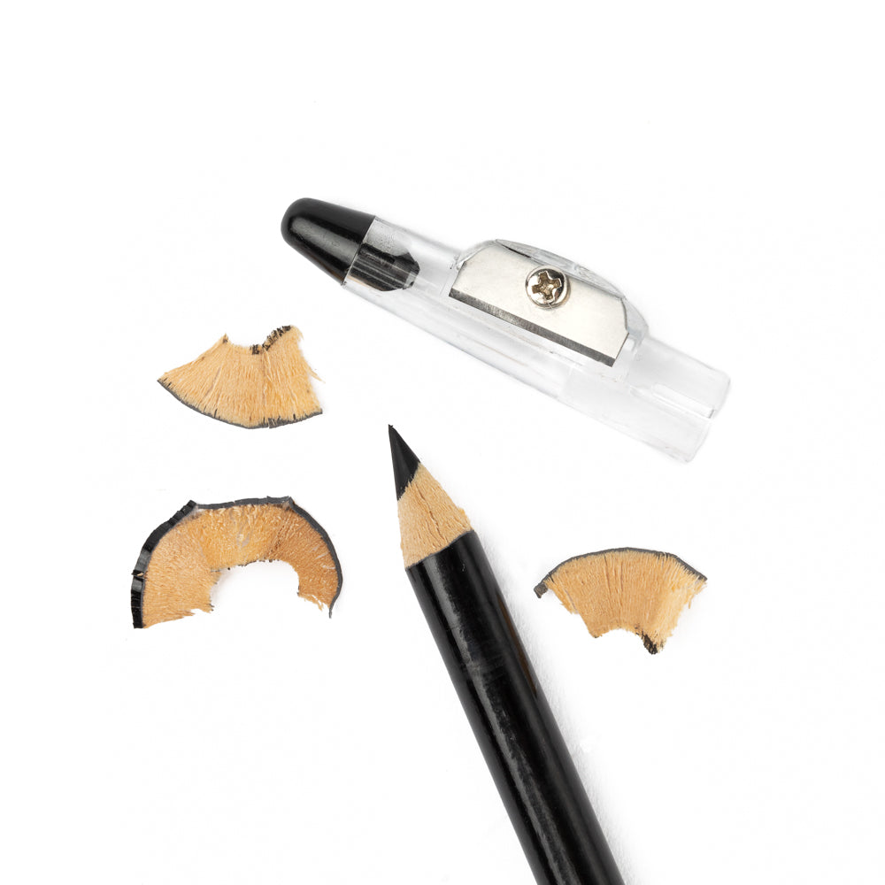 High Precision Eye Brow Pencil with Sharpener, featuring a sleek design and built-in brush for easy application.