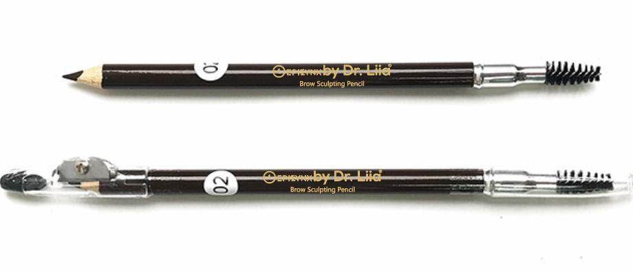 High Precision Eye Brow Pencil with Sharpener, featuring a sleek design and built-in brush for easy application.