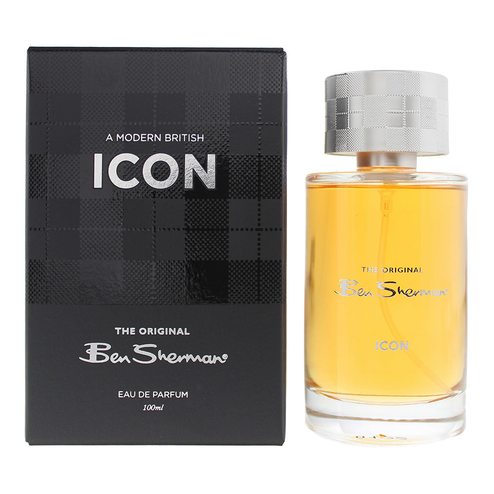 Ben Sherman Icon Eau de Parfum bottle showcasing its elegant design and sophisticated branding.