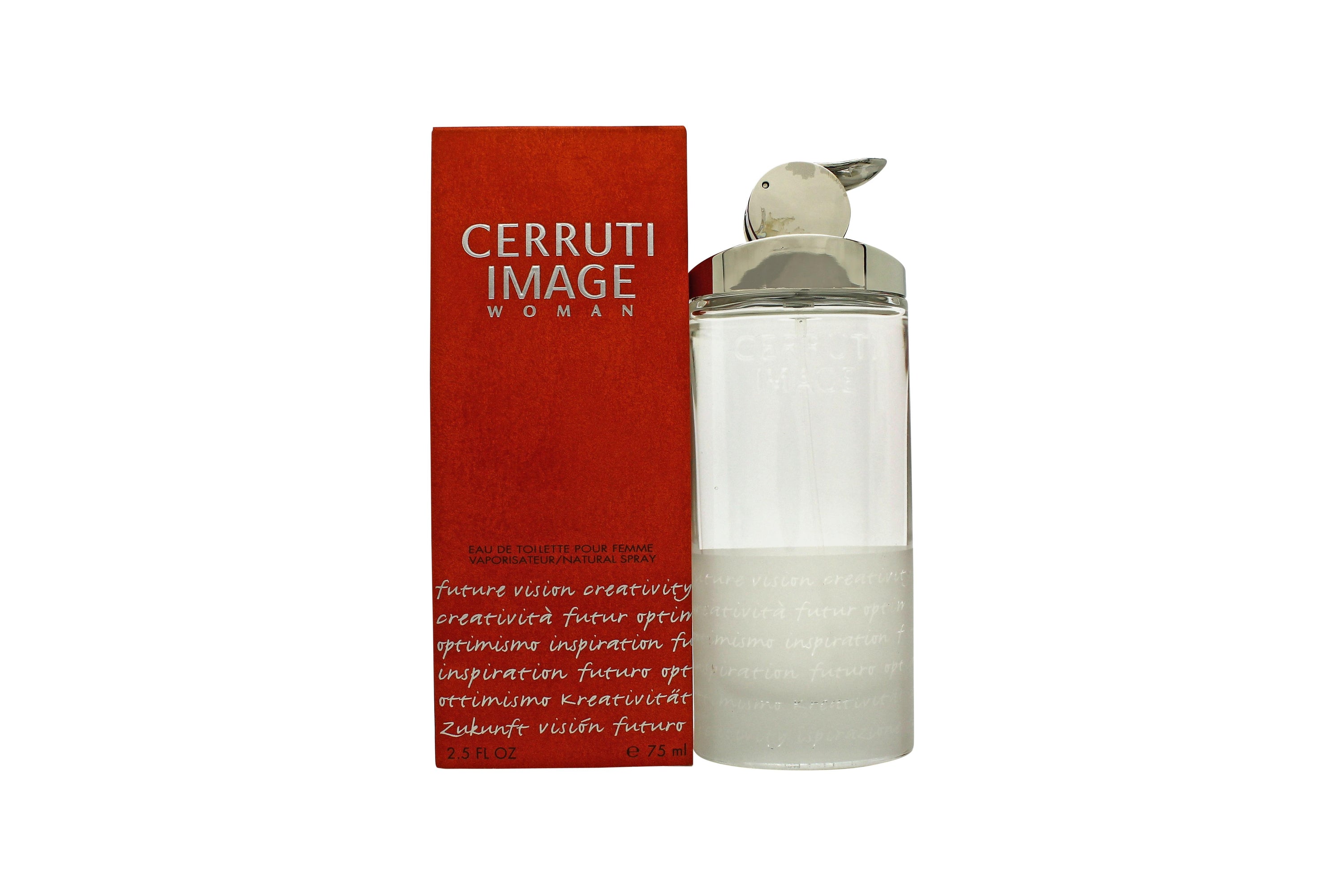 Image Eau de Toilette by Cerruti, a citrus aromatic fragrance for women, featuring a stylish bottle design.