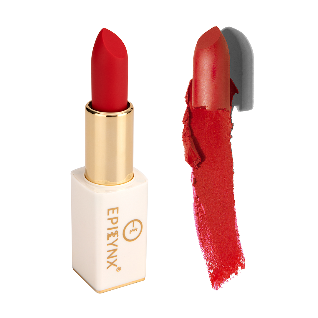 EpiLynx Intense Hydration Lipstick in various vibrant shades with a sleek magnetic packaging.