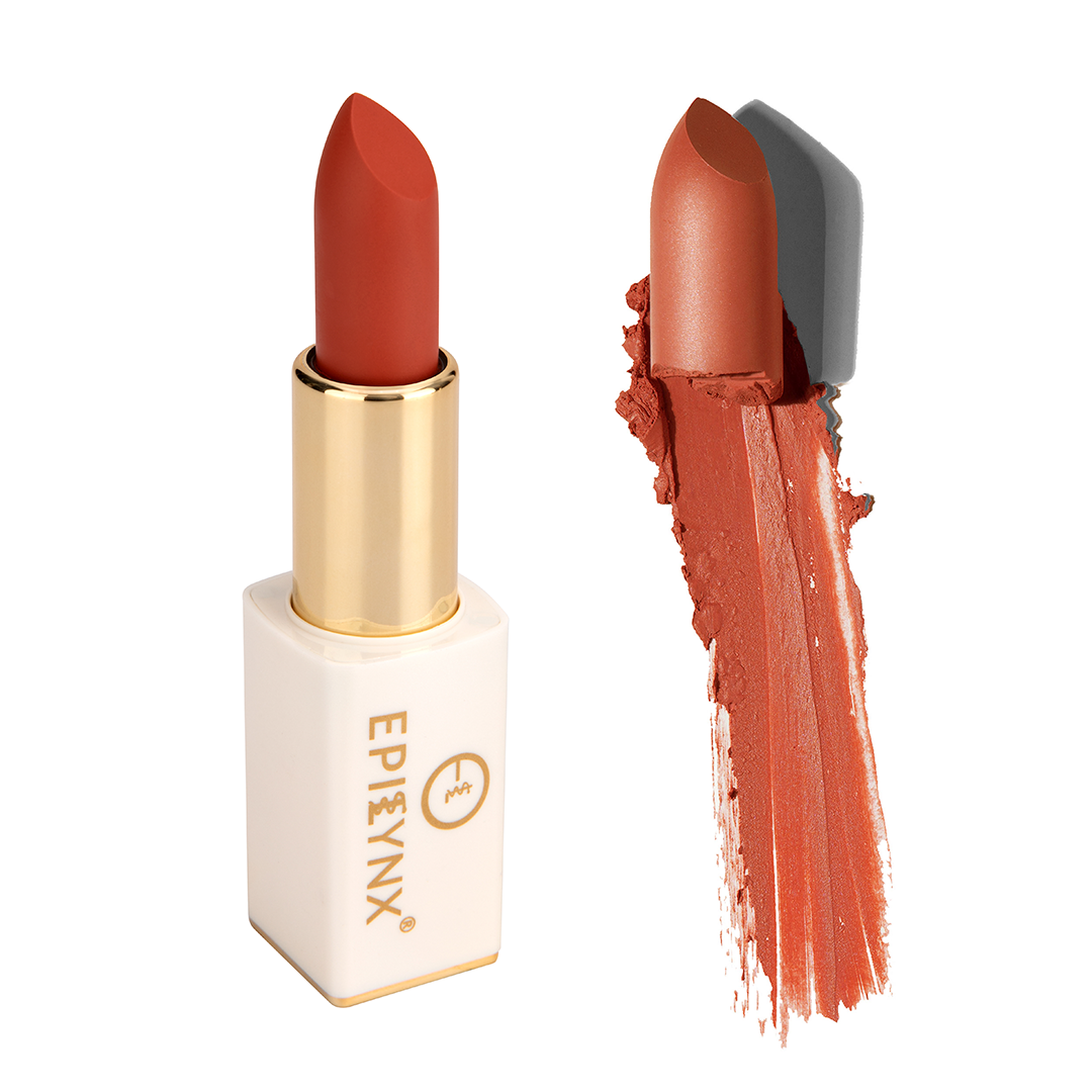 EpiLynx Intense Hydration Lipstick in various vibrant shades with a sleek magnetic packaging.