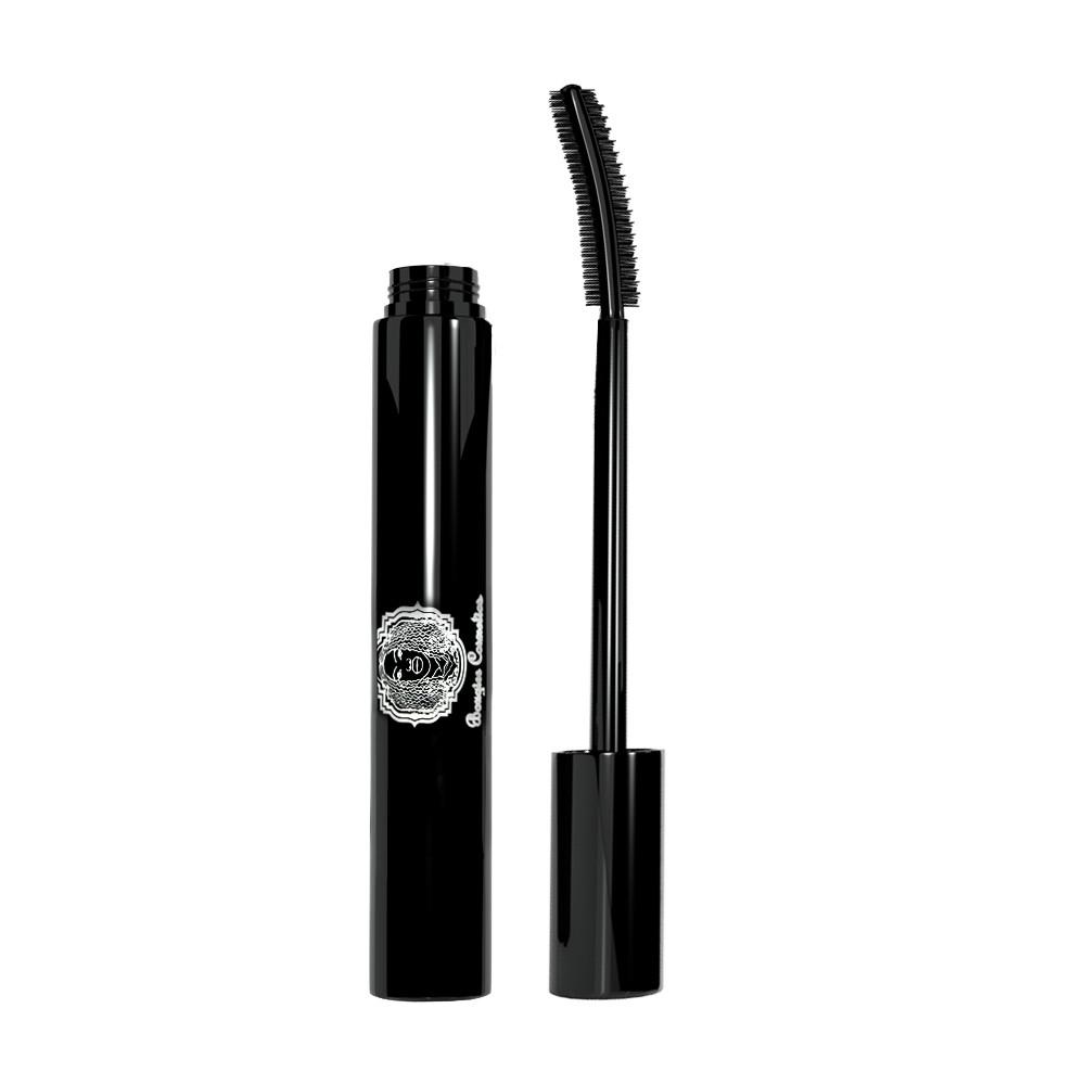 A sleek tube of Intense Lash Mascara Black with a brush applicator, showcasing its water-resistant formula and intense pigmentation for curling and lengthening lashes.