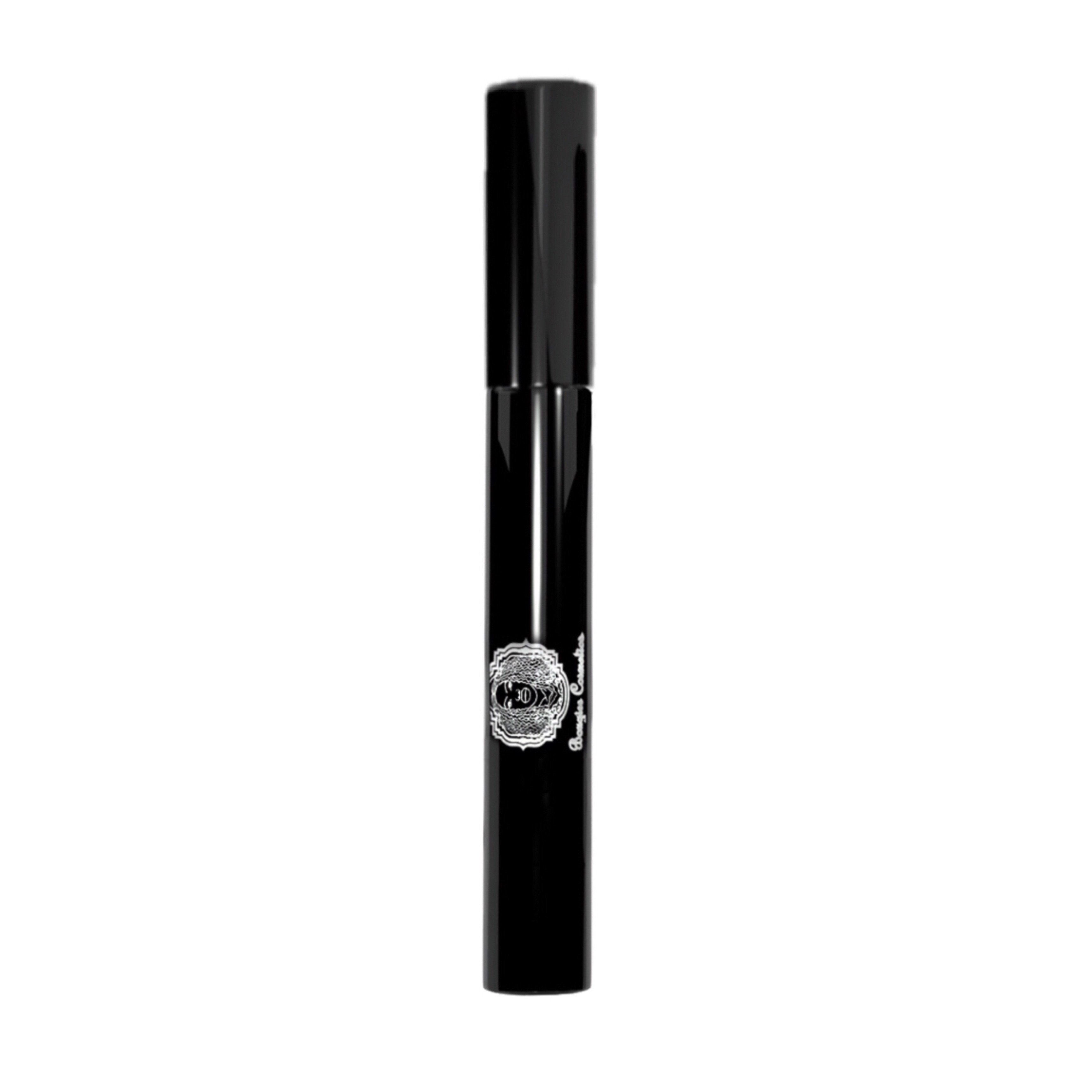 A sleek tube of Intense Lash Mascara Black with a brush applicator, showcasing its water-resistant formula and intense pigmentation for curling and lengthening lashes.