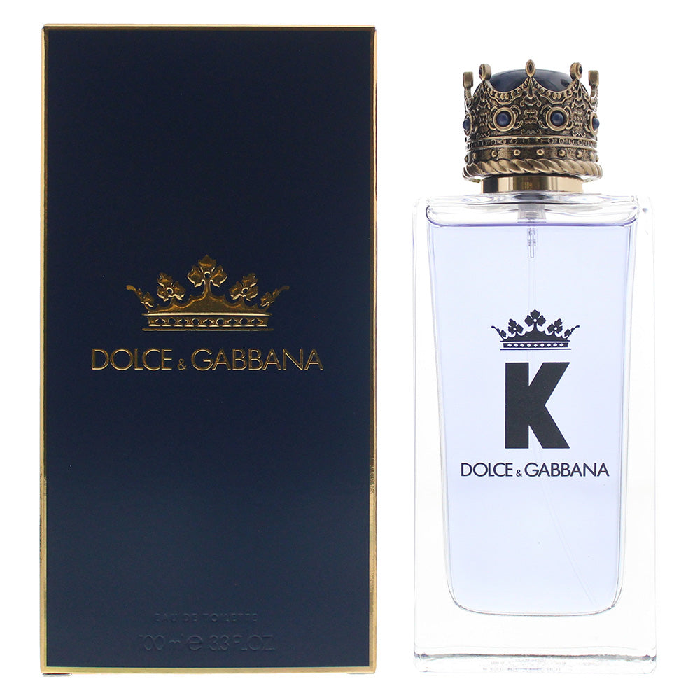 K Eau de Toilette by Dolce & Gabbana in a sleek bottle, showcasing its modern design and elegant branding.