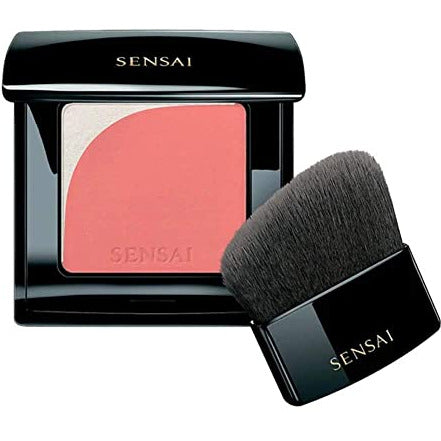 Kanebo Sensai Blooming Blush in shade 02 Peach, showcasing its elegant packaging and soft peach color.