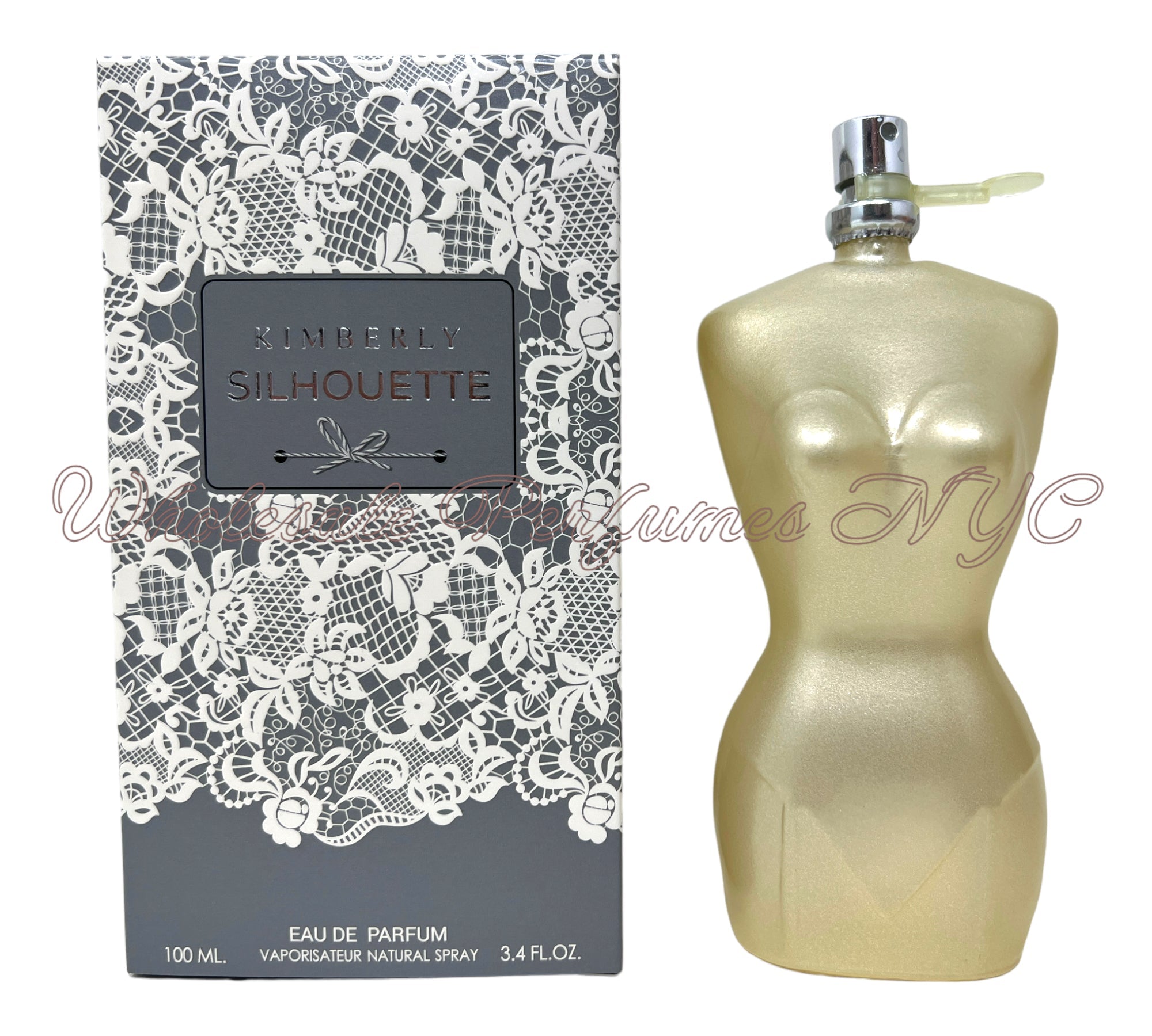 Kimberly Silhouette for Women Eau de Parfum Spray in an elegant bottle, showcasing its sophisticated design.