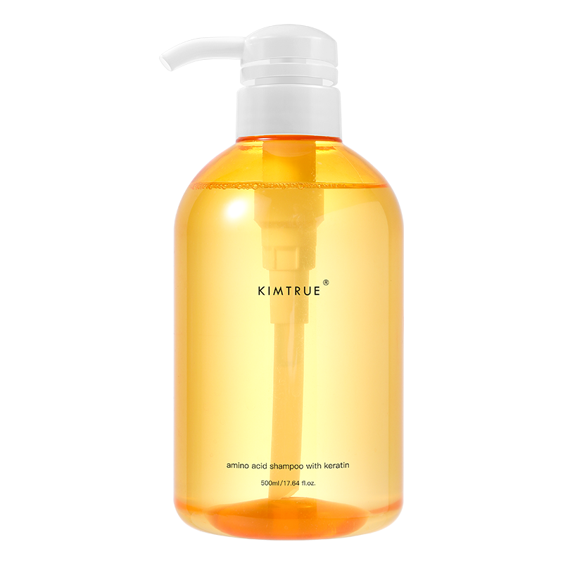 KIMTRUE Amino Acid Shampoo with Keratin in a 500ml bottle, designed for deep moisturizing and hair repair.