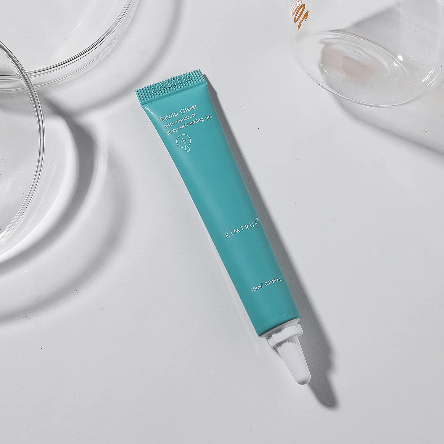 KIMTRUE Scalp Clear Gel (Mild) in a 5*10ml packaging, designed for dry and oily scalps, featuring a clear gel texture.