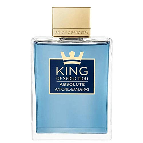 King of Seduction Absolute Eau de Toilette by Antonio Banderas in an elegant bottle, showcasing its sophisticated design.