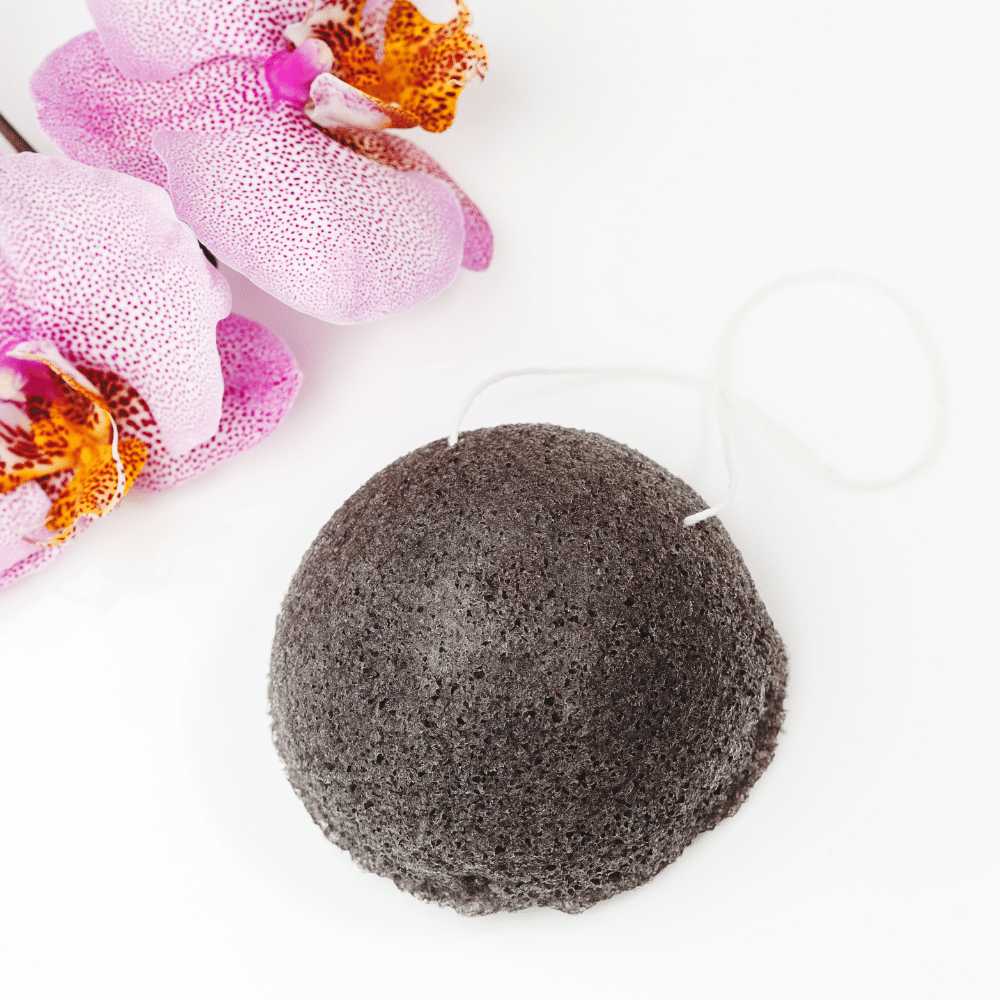 A natural Konjac Facial Sponge made from organic konjac root, ideal for gentle exfoliation and suitable for all skin types.