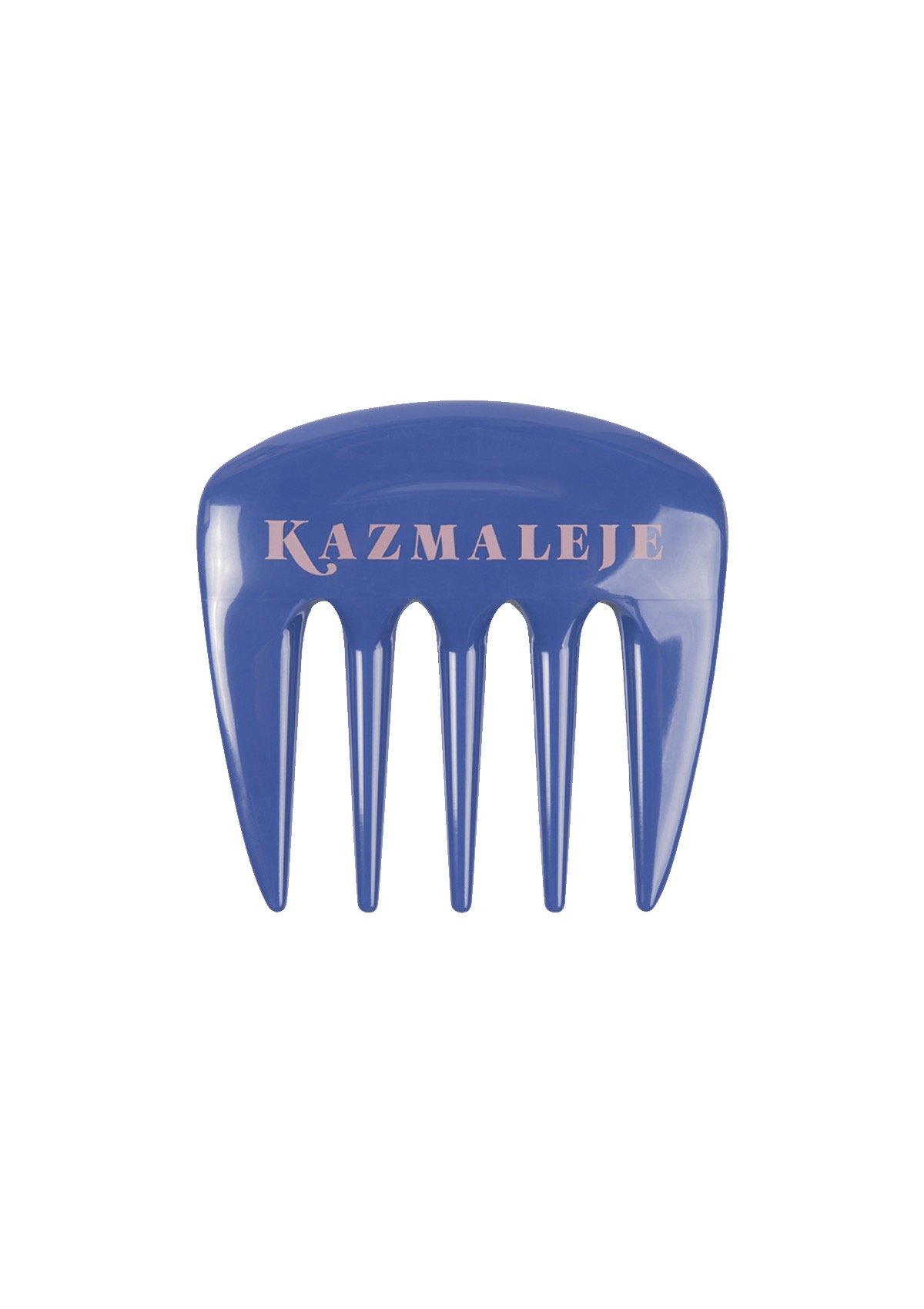 KurlsPlus Pick in kazmic blue with rose pink accents, designed for adding volume and detangling hair.