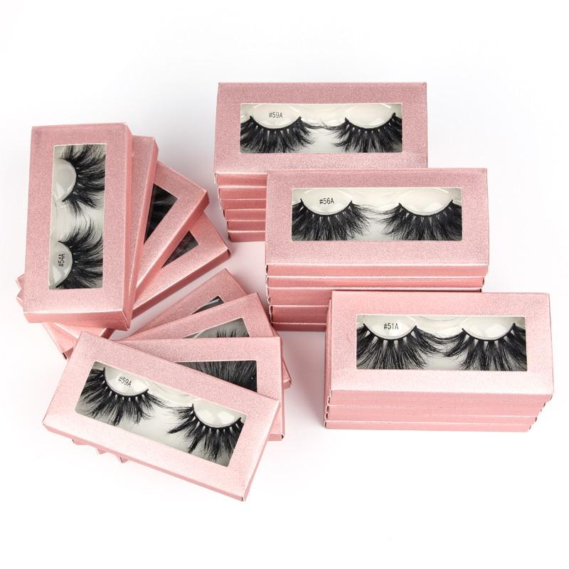 A set of Lashes Mink 25mm dramatic false eyelashes displayed in elegant packaging, showcasing their fluffy and voluminous design.