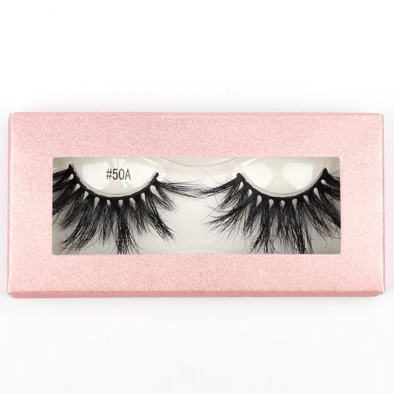 A set of Lashes Mink 25mm dramatic false eyelashes displayed in elegant packaging, showcasing their fluffy and voluminous design.