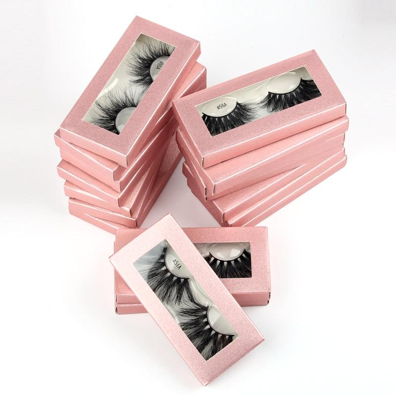 A set of Lashes Mink 25mm dramatic false eyelashes displayed in elegant packaging, showcasing their fluffy and voluminous design.